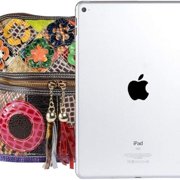 Women’s Multicolor Floral Crossbody Bag Cowhide Leather Handbag Colorful Purses - Picture 3 of 7